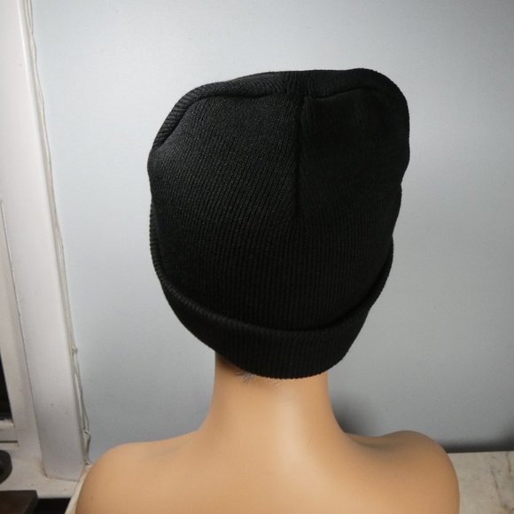 CAT logo Knit Cap Beanie Black and White - Picture 3 of 7